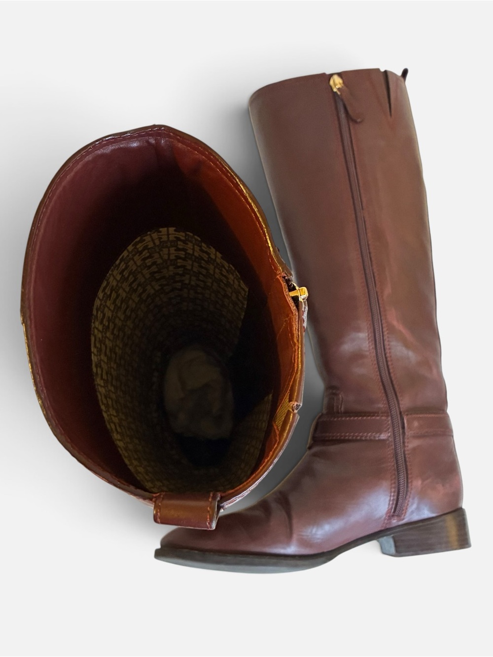 Tory Burch Tall Brown Leather Over-the-Knee Riding Boots - Picture 6 of 6
